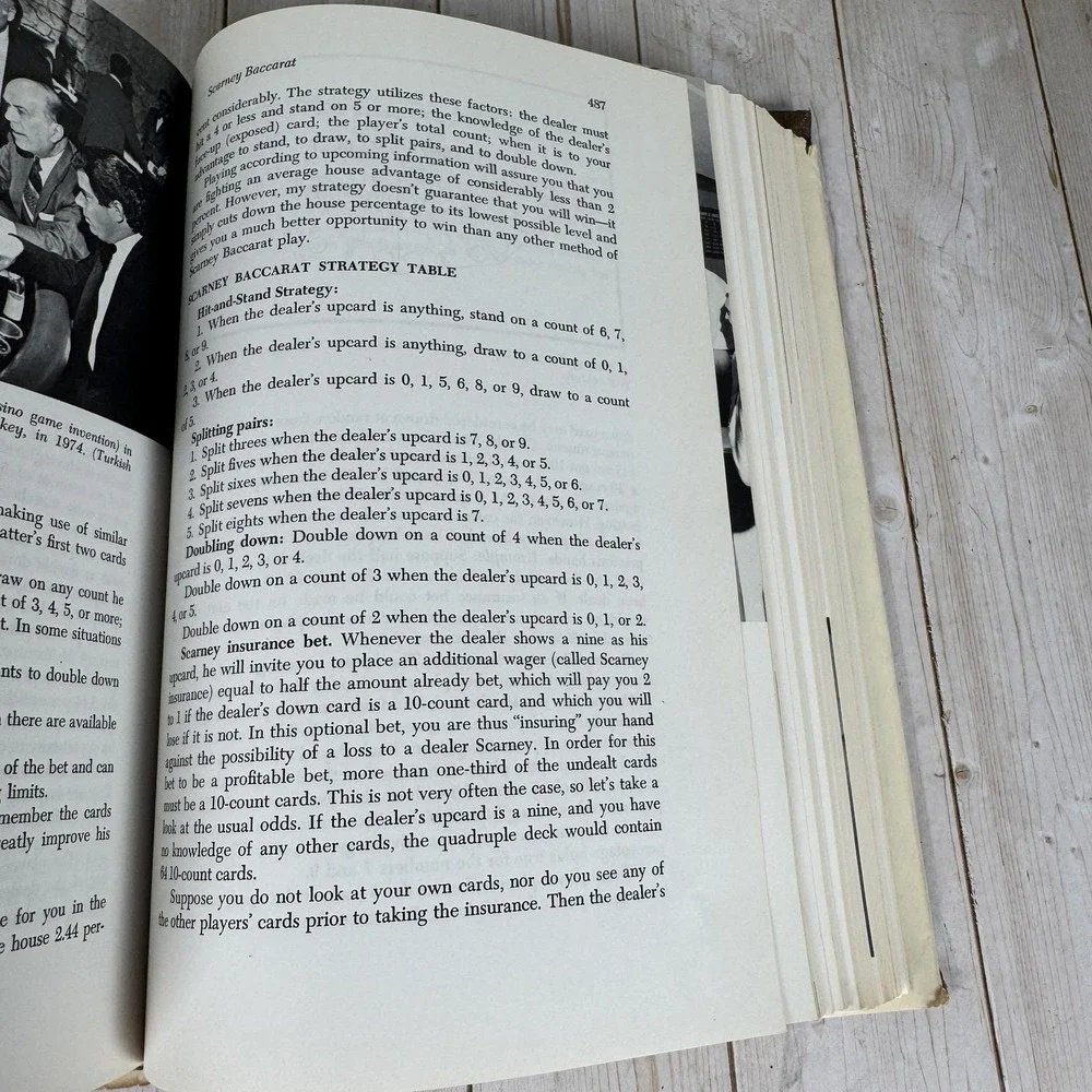 Scarne's New Complete Guide‎ to Gambling by John Scarne 1974 Hardcover Vtg